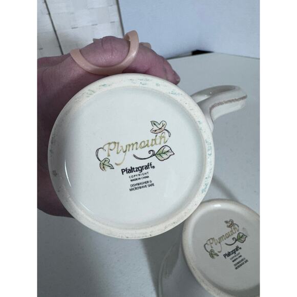 "PFALTZGRAFF" PLYMOUTH SET OF 2 Mugs Fall Coffee TEA - Picture 7 of 8